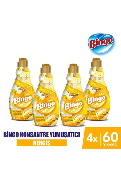  Soft Konsantre Çamaşır Yumuşatıcısı Nergis 1440 ml X 4 Adet