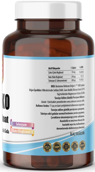 Ncs Çinko Bisglisinat Selenyum Bakır Bisglisinat 60 Tablet - 2
