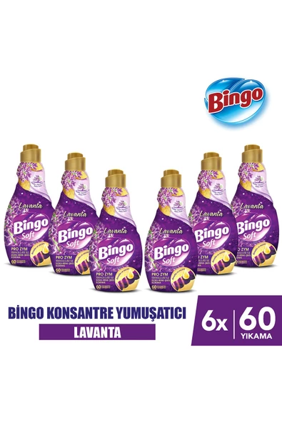  Soft Konsantre Çamaşır Yumuşatıcısı Lavanta 1440 ml X 6 Adet