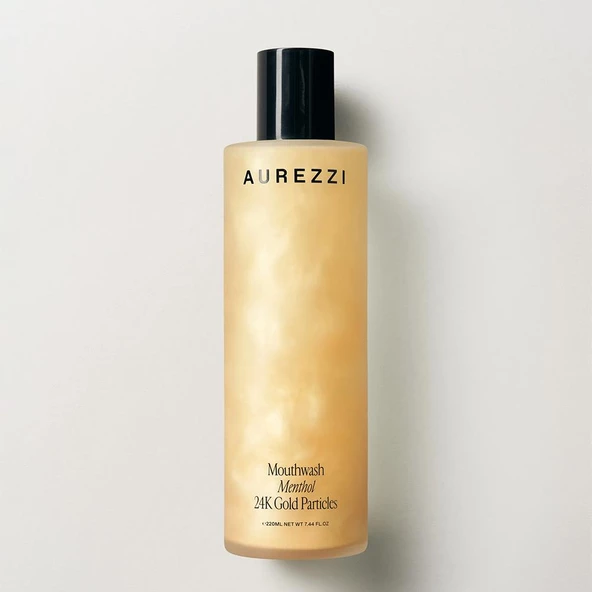 Aurezzi Mountwash 24K Altın Parçacıkları Menthol Ağız Bakım Suyu 220ML