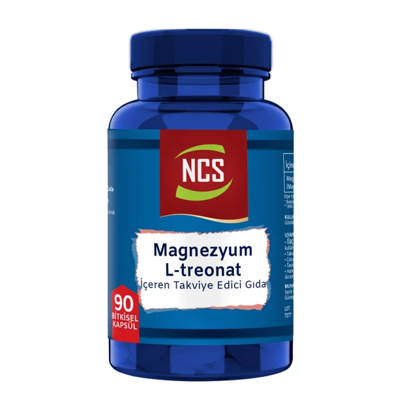 Magnezyum Magnesium L-Threonate Vejeteryan 90 Bitkisel Kapsül