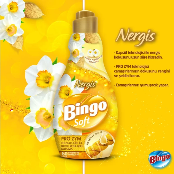  Soft Konsantre Çamaşır Yumuşatıcısı Nergis 1440 ml X 6 Adet - 5