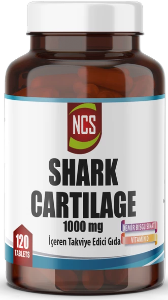 Köpek Balığı Kıkırdağı + Demir + Vitamin D 3 + Shark Cartilage  120 tablet