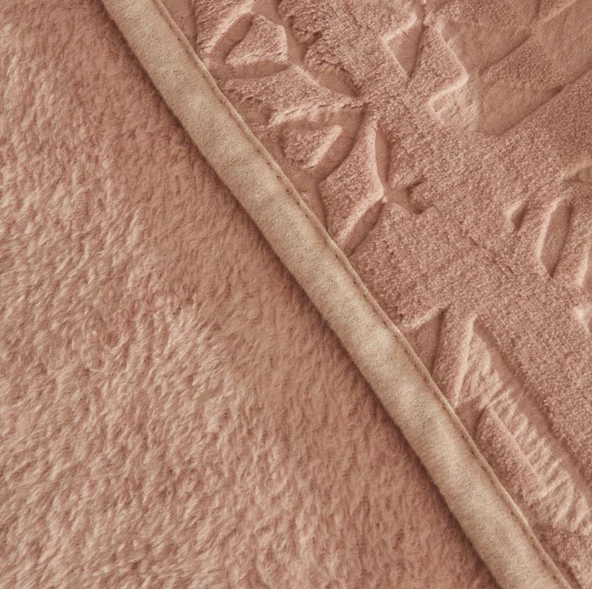 Karaca Home Rita Pudra Tek Kişilik Emboss Battaniye - 3