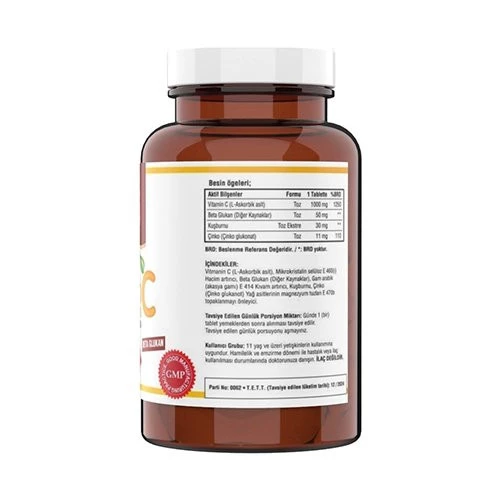 Ncs Vitamin C 1000 Mg 120 TABLET Beta Glukan Çinko Beta Glucan - Resim 2