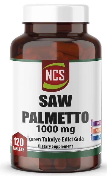 Ncs Saw Palmetto 1000 mg 120 TABLET Çinko Biotin