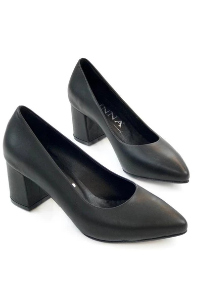 Aydemir 168-24 Deri Kalın Topuklu Kadın Ayakkabı - 2