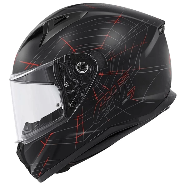 GIVI 50.7 PHOBIA MAT SİYAH-KIRMIZI KASK ürün görseli