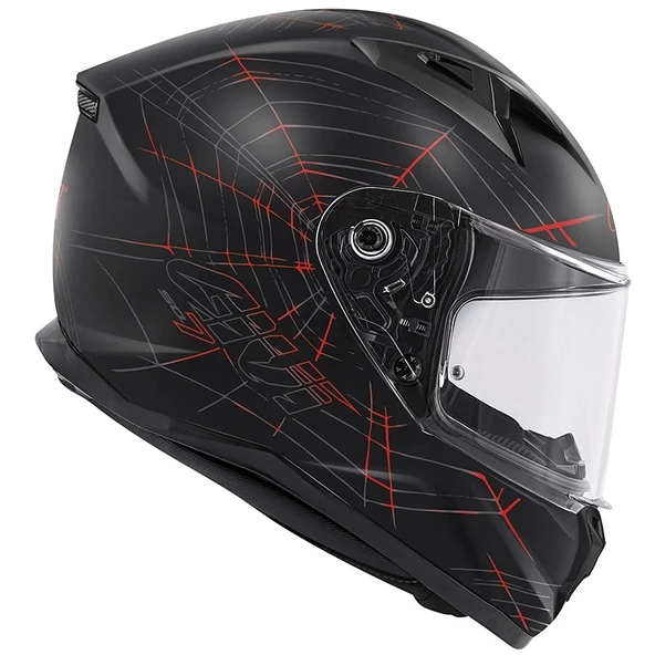 GIVI 50.7 PHOBIA MAT SİYAH-KIRMIZI KASK - Resim 2