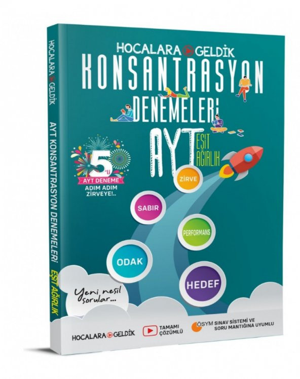 Hocalara Geldik AYT Konsantrasyon Eşit Ağırlık ve Sözel Deneme 5li