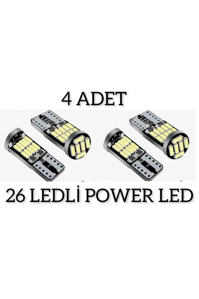 OWL YLC T10 Led 26 Ledli T10 5W Beyaz Park Plaka Tavan Ampulü 4  Adet