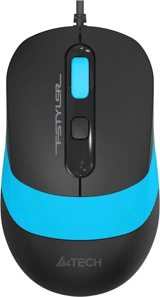 A4-Tech FM10 USB Siyah & Mavi Optik 1600 DPI Kablolu Mouse