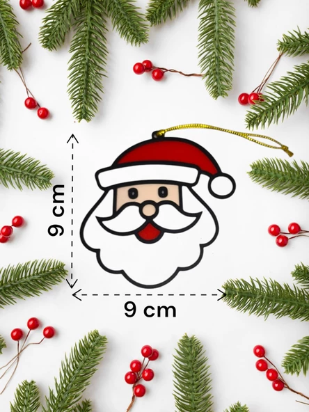 Yılbaşı Çam Ağacı Süsleri Neol Baba  4 Adet 9 x 9 cm - 2