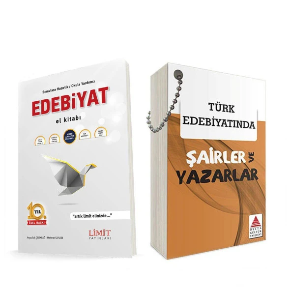 Limit AYT Edebiyat El Kitabı ve Delta Türk Edebiyatında Şairler ve Yazarlar Seti 2 Kitap