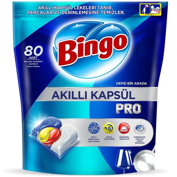 Bingo Akıllı Kapsül Pro Bulaşık Makinesi Tableti 80'li