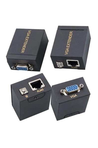 Powermaster DXT POWERMASTER PM 17297 VGA TO CAT5 CAT6 60 METRE VGA EXTENDER UZATICI - Resim 2