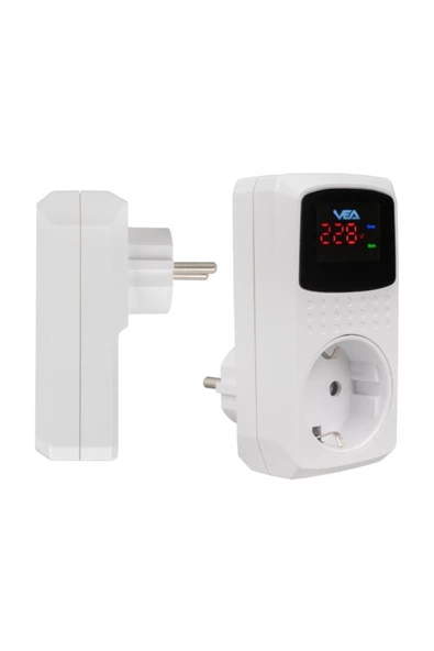 VEA VE-22393 16 Amper 3500 Watt Akım Korumalı Dijital Göstergeli Priz 323077 - 2