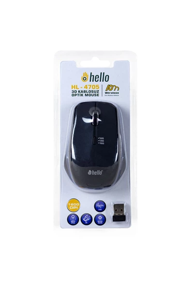 Hello HL-4705 2.4GHZ 1600 DPI KABLOSUZ OPTİK MOUSE - 3