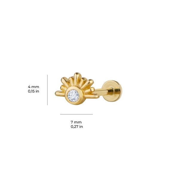 Güneş Altın Piercing - 2