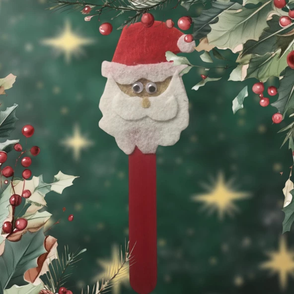 YENİ YIL NOEL BABA TEMALI KİTAP AYRACI - Resim 2