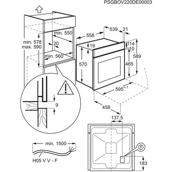 Electrolux EOF3H50BK SurroundCook Siyah Ankastre Fırın - Resim 9