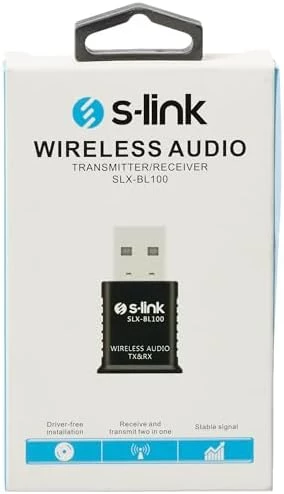 S-link SLX-BL100 2 in 1 Bluetooth Music 3.5 Jack Receiver/Transmitter