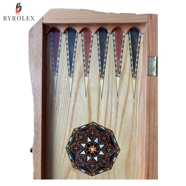 Helena EL İŞÇİLİĞİ 65 X 55 CM BOYUTLARINDA GERÇEK AHŞAP TAVLA - 3
