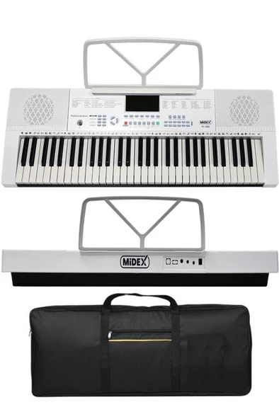 Midex PS-2300WH-PAK 61 Tuşlu Org Stand Kulaklık Beyaz Başlangıç İçin Uygun - 2