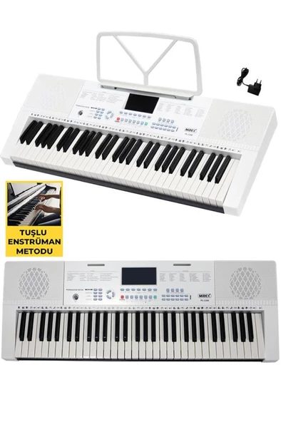 Midex PS-2300WH-PAK 61 Tuşlu Org Stand Kulaklık Beyaz Başlangıç İçin Uygun - 3