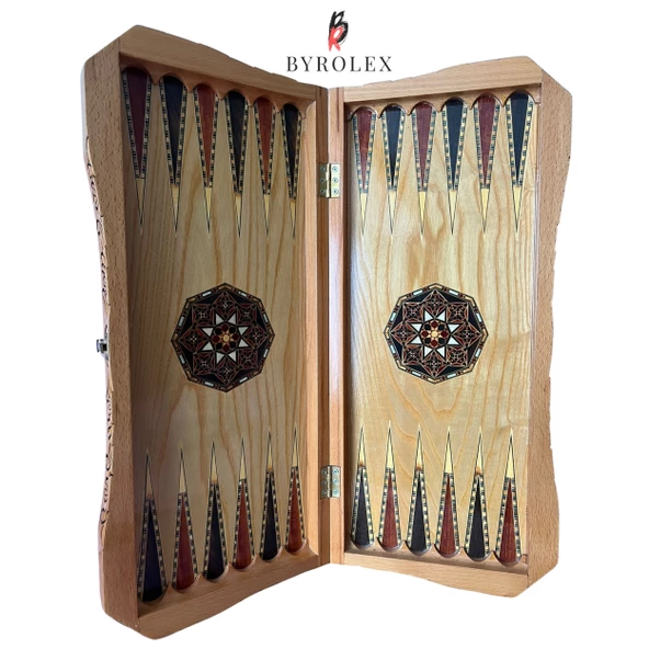 Helena EL İŞÇİLİĞİ 65 X 55 CM BOYUTLARINDA GERÇEK AHŞAP TAVLA - 2