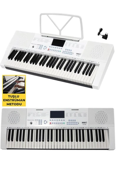 Midex PS-2300WH-PAK 61 Tuşlu Org Stand Kulaklık Beyaz Başlangıç İçin Uygun - Resim 3
