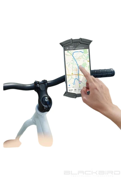 Blic BTS14 Motosiklet Ve Bisiklet Gidonu İçin Telefon Tutucu 360 Derece Dönen - 3