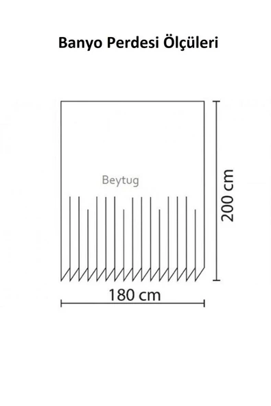 Polyester Kumaş Geometrik Desen Gri Banyo Perdesi Siyah Askı Aparatı Hediyeli C-halkalı Duş Perdesi - 5