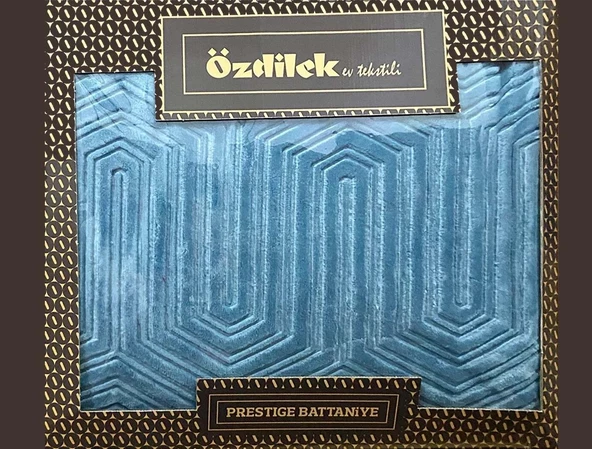 Özdilek Prestige Kalın Embos Tek Kişilik Battaniye (155x220)-Göl Mavi