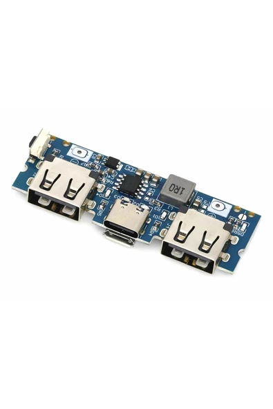 Alkatronik Powerbank Devresi 5V 2.4A Dual Usb Çıkış Type C Micro Usb Giriş Lityum Lion 3.7V 18650 Pil Şarj Mob - Resim 6
