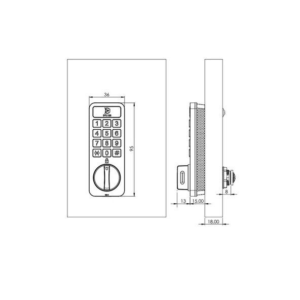 ALGATEC ŞİFRELİ ÇEKMECE DOLAP KİLİDİ - 4
