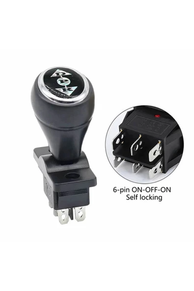 Alkatronik Joystick Kcd4 Anahtar Latch Siyah İleri Geri Vites Kolu 16A 250V Akülü Çocuk Arabası Vinç - Resim 2
