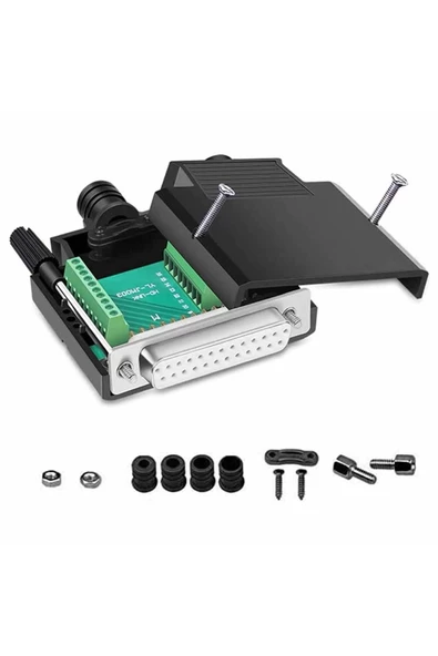 Alkatronik Kutulu DB25 to Dip Adaptör Dişi Terminal Soket 25 Pin D-Sub Paralel Port Haberleşme Uart DC 3V 5V - 8