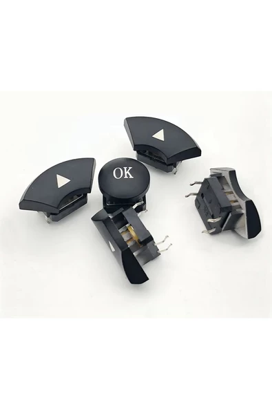 Alkatronik 4 Yön OK 12x12mm Buton 1 Set Navigasyon 5 Buton 5 Başlık 4 Yön Tamam Anahtar Tuş Takımı Kumanda - 7
