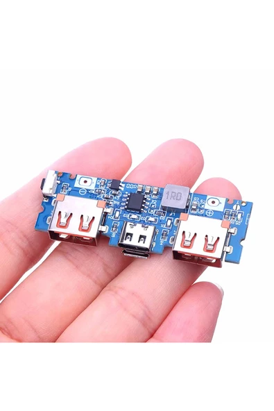 Alkatronik Powerbank Devresi 5V 2.4A Dual Usb Çıkış Type C Micro Usb Giriş Lityum Lion 3.7V 18650 Pil Şarj Mob - Resim 4