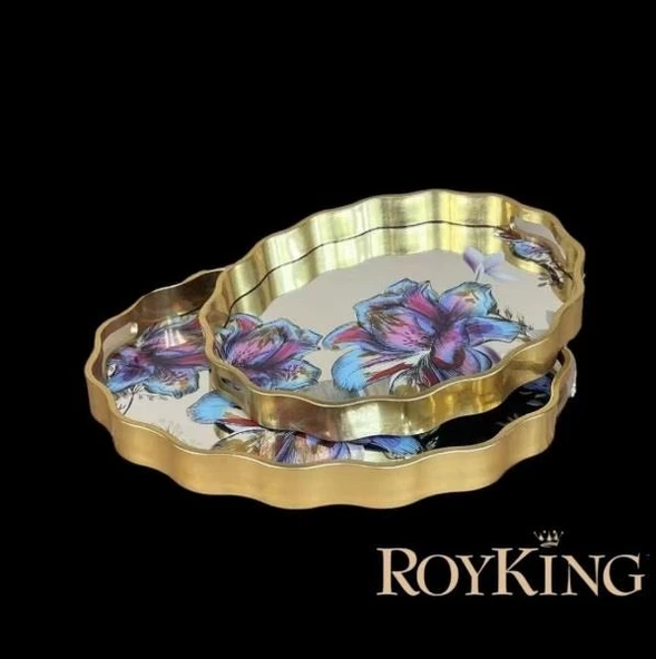 Royking 2 li Oval Tepsi 44x36-38x31 cm FX 076