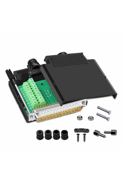 Alkatronik Kutulu DB25 to Dip Adaptör Erkek Terminal Soket 25 Pin D-Sub Paralel Port Haberleşme Uart DC 3V 5V