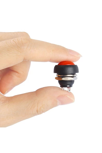 Alkatronik 12mm PBS-33B 2 Pin Push Buton Kırmızı ON OFF 1A 250V Mini Yuvarlak Su Geçirmez Anahtar Momentary Sw - Resim 2