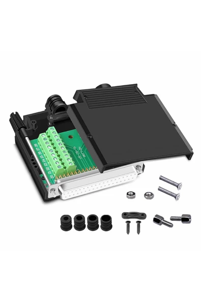 Alkatronik Kutulu DB25 to Dip Adaptör Dişi Terminal Soket 25 Pin D-Sub Paralel Port Haberleşme Uart DC 3V 5V ürün görseli