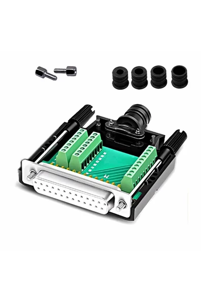 Alkatronik Kutulu DB25 to Dip Adaptör Dişi Terminal Soket 25 Pin D-Sub Paralel Port Haberleşme Uart DC 3V 5V - 3