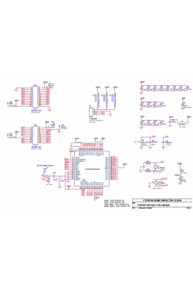 INFINEON Infineon PSoC 4 CY8CKIT-142 CY8C4247LQI-BL483 Bluetooth 4 ARM Cortex-M0 Geliştirme Kartı Kit - 8