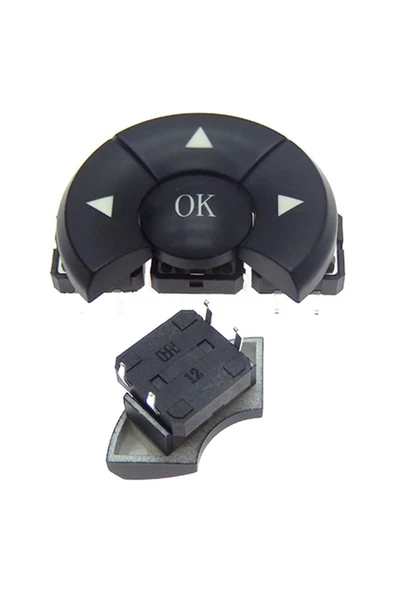 Alkatronik 4 Yön OK 12x12mm Buton 1 Set Navigasyon 5 Buton 5 Başlık 4 Yön Tamam Anahtar Tuş Takımı Kumanda - 8
