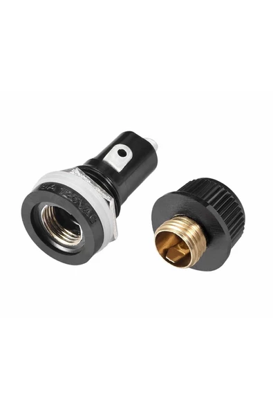 Alkatronik Panel Montaj 5x20mm Cam Sigorta Kutusu 10A 250V R3-12 Elektrikli Cihaz Ev Aletle 12mm Montaj Deliği - 7