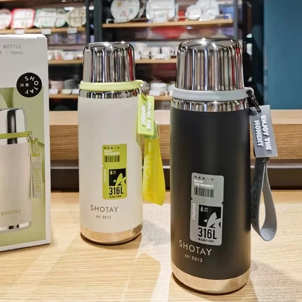 Shotay Premium Termos 750Ml Ekru - 6