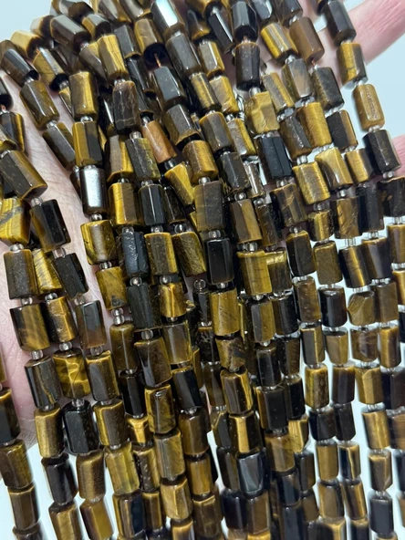 Silindir Faset Kesim Kaplangözü Taş Dizisi 7x10mm - 6